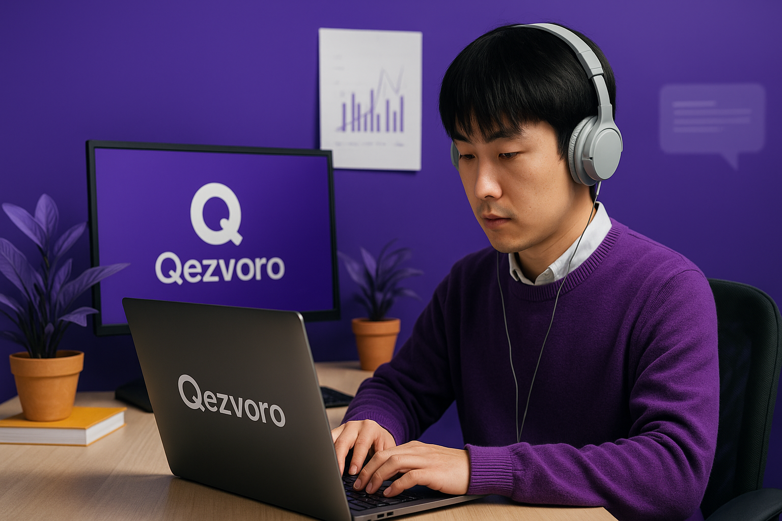 Qezvoro Platformのパフォーマンス指標グラフ。アップタイム、実行速度、スループットを示す